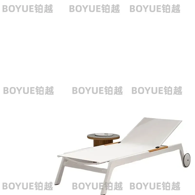 Outdoor Beach Chair Pool Lounger Patio Furniture Balcony Courtyard Recliner Sunbathing Deck Chaise Lounge for Garden Resort