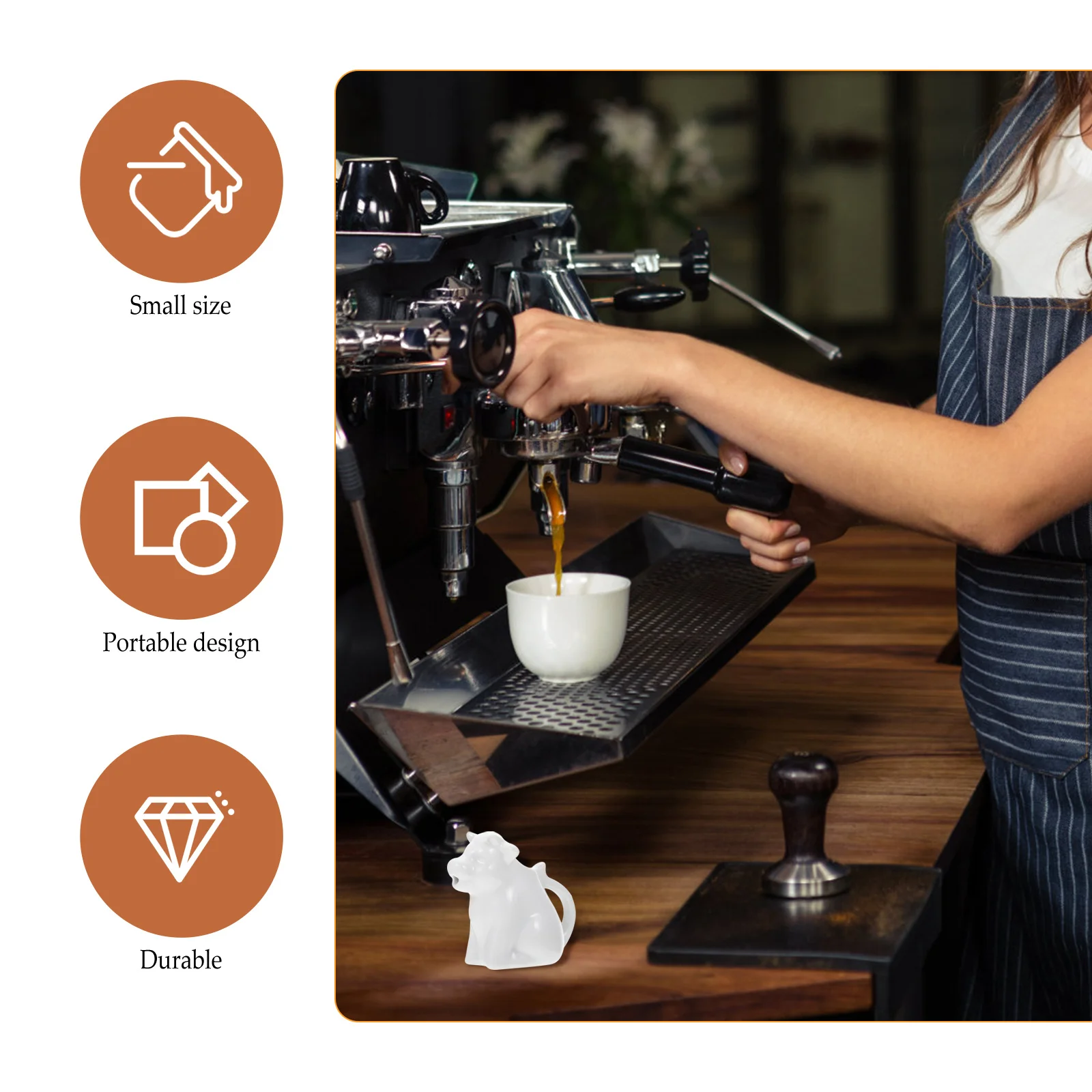 

Керамическая чашка для молока в форме животного, кувшин для вспенивания кофе, маленький кувшин для молока, кухонный практичный контейнер для напитков