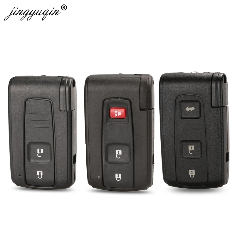 jingyuqin 2/3 Buttons Remote Car Key Shell Case for Toyota Prius Corolla Verso Toy43 TOY40 Blade Keyless Housing Replacement