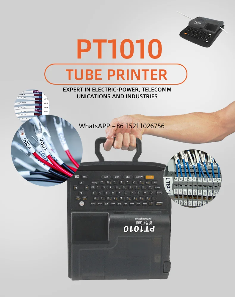 puty PT1010 Good quality heat shrink tube thermal label printer label marker for wire ID