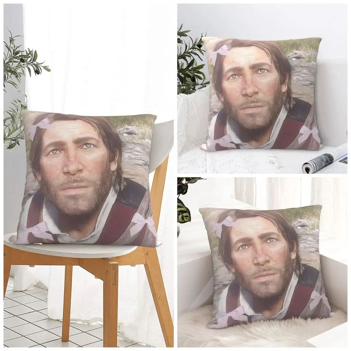 Pillow Cover Arthur Morgan Sweet Hearts Custom Cushion Cover Funny Pillow Case For Sofa Home Decoration Pillowcases