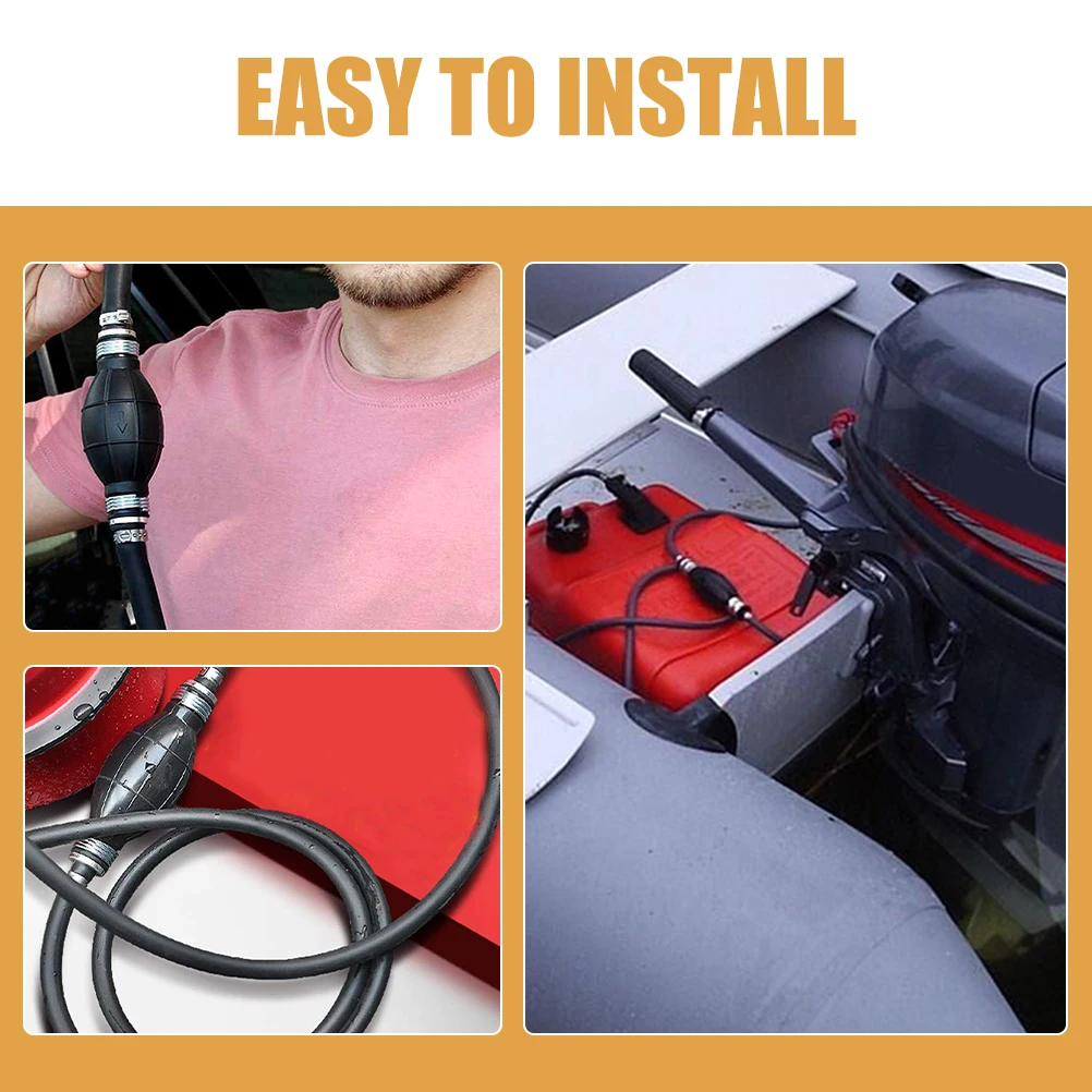 

Fuel Transfer Pump 12mm Inner Diameter Hand Siphon Pump for Car Fuel Transfer Siphon Hose Manual Portable Use