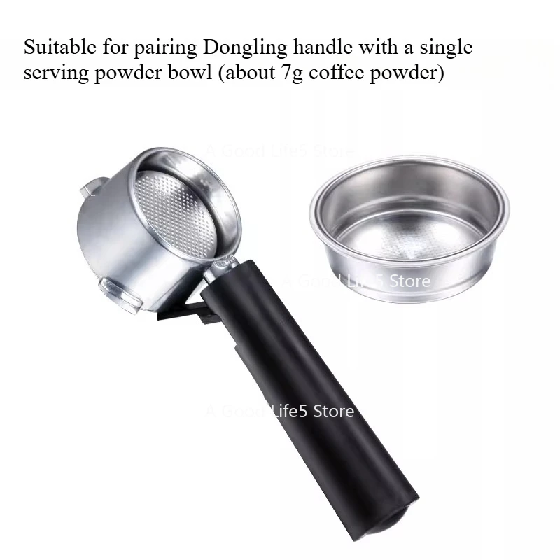 Applicable To Dongling Coffee Machine Handle Bottomo Flying Bottomless Handle Three Ears Stainless Steel Powder Bowl Filter