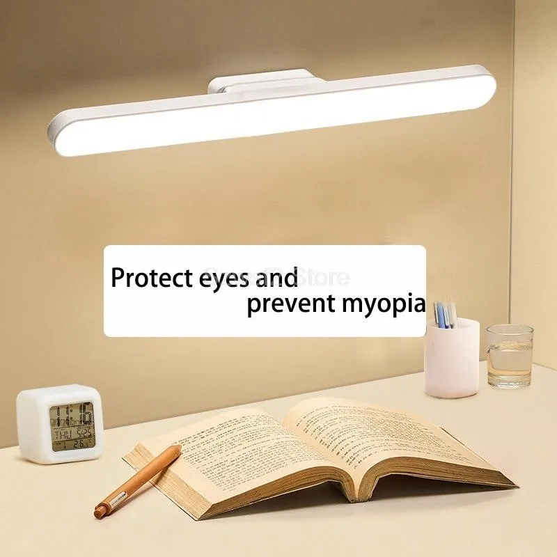 LED Desk Lamp Bedroom Dormitory Eye Protection Study Magnetic Suction Rotatable Adjustable Desk Dedicated Lighting Tool E2