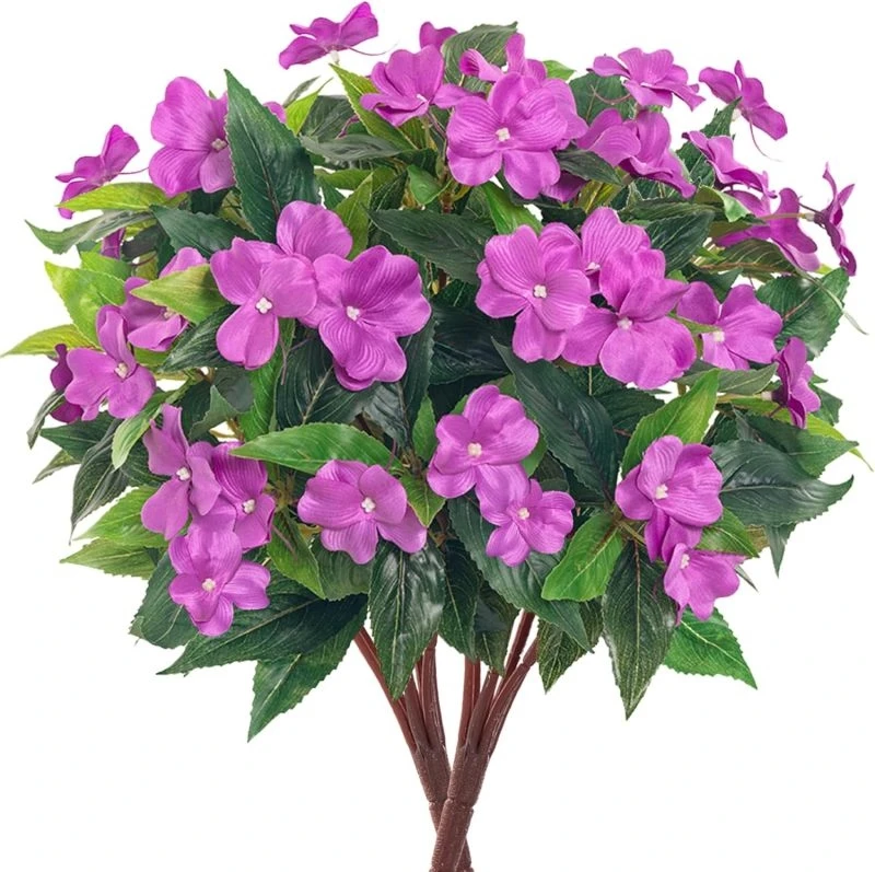 Silk Balsam Artificial Flowers High Quality Wedding Home Room Table Centre Decora Wreath Bridal Bouquets Yard Filler Arrangement image 3