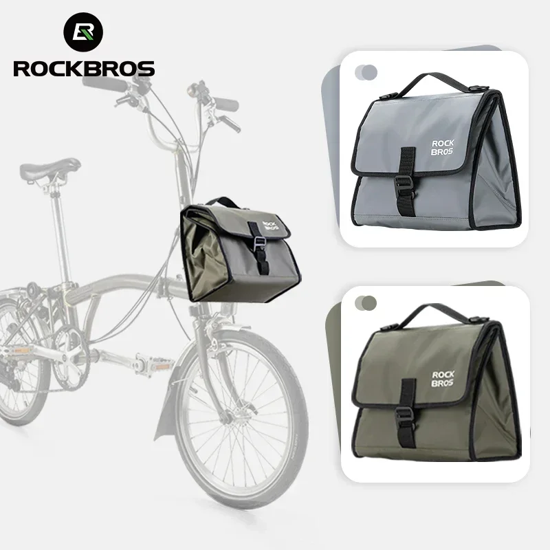 ROCKBROS Insulated Bike Handlebar Bag Multi Functional 4-7L High Large Capacity Front Bag for Folding Bike Foldable Bag