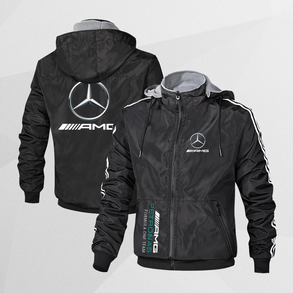 2024 Mercedes Benz autumn winter men\'s and women\'s double-sided wearable goose down jacket casual sports cotton jacket