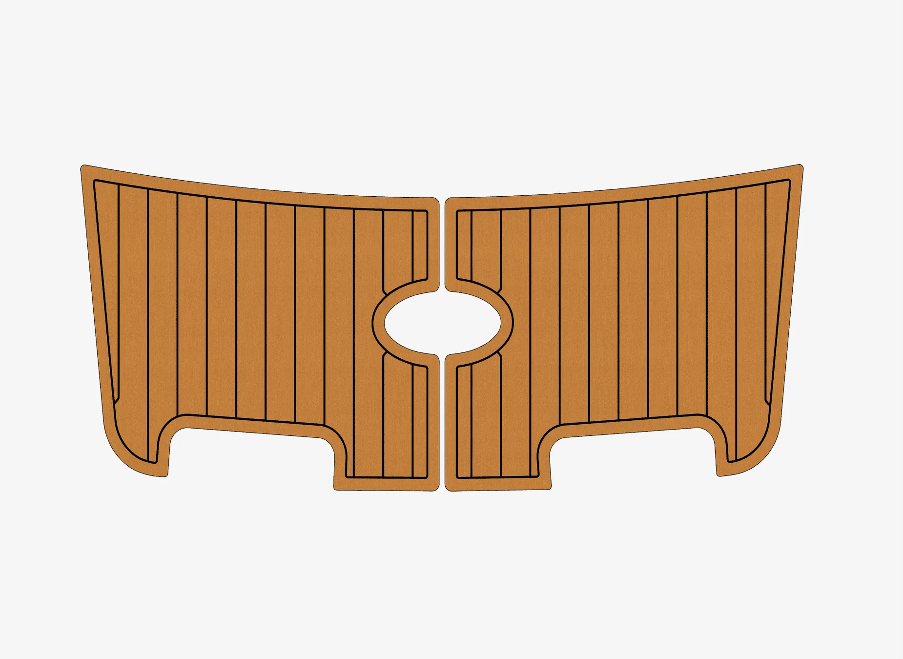 Anti-Skid EVA Faux Teak Self-Adhesive 6mm Boat Decking Pad for 2005-2006 MasterCraft X-STAR Yacht Cockpit Marine Flooring
