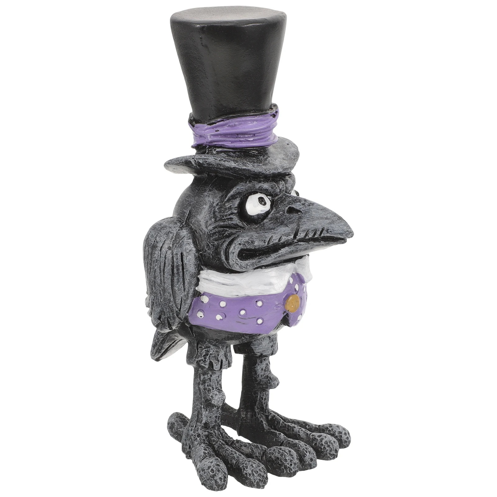 

1 PCS Crow Statue Decoration Resin Material Halloween Ornament Garden Props Scary DecorHaunted House Party Accessories
