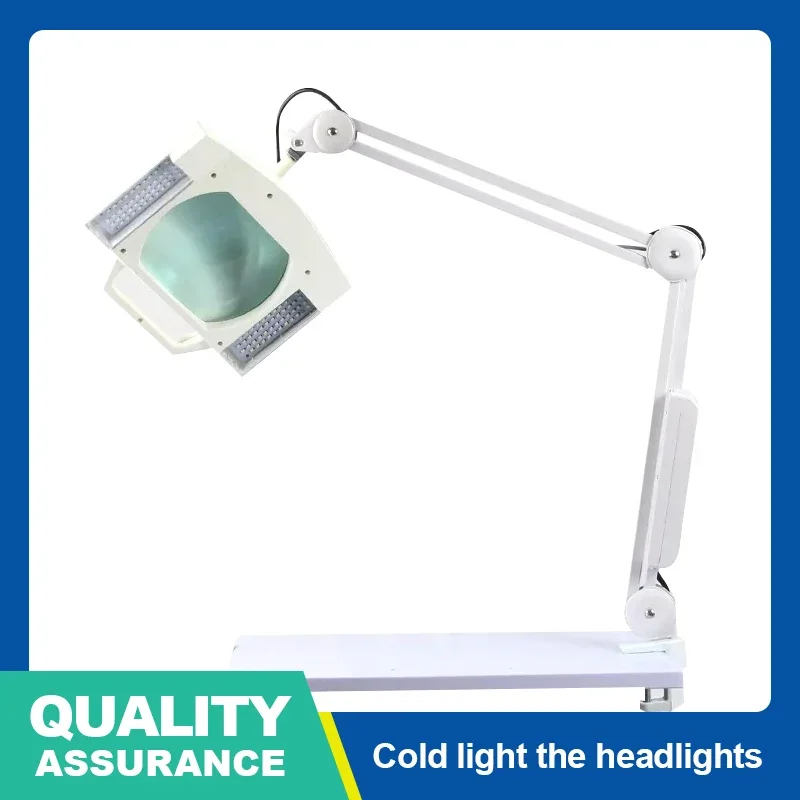 LED Magnifier Lamps Nail Art Beauty Salon Equipment Clip-on Square LED Cold Light Lamp Magnifying Glass