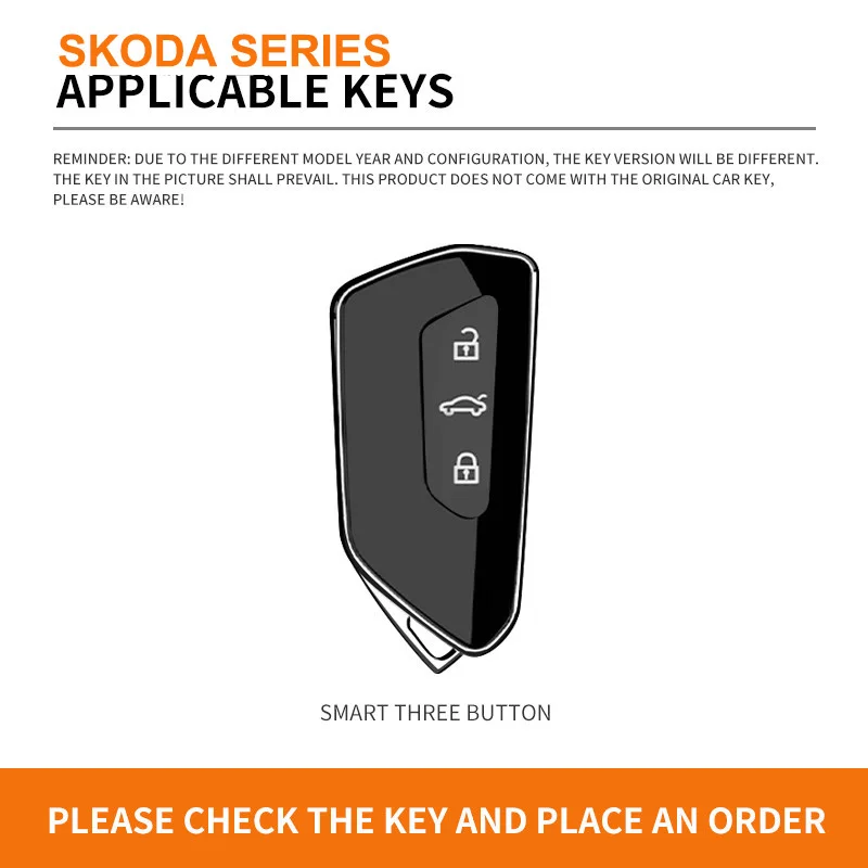 High Quality Leather Car Key Case Cover For Skoda Superb A7 Kodiaq Octavia A8 2021 Leather Shell Fob Holder Keyless Accessories