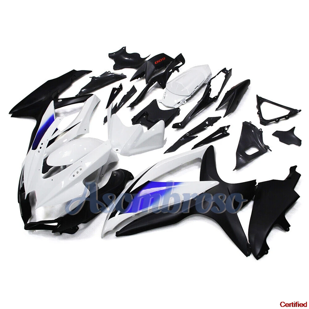 Aftermarket Rebuild Fairing kit fit for GSXR 600 750 2008 2009 K8 GSXR600 GSXR750 08 09 10 ABS Plastic white black Body