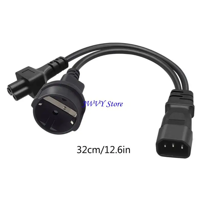 573A C14 a C5 +EU4.8mm, 32cm C14 Splitter Macho para C5 +EU4.8mm Power feminino y Splitter