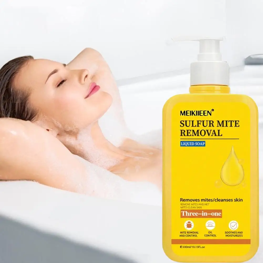 

Жидкое серное мыло 300 мл для удаления клещей, гель для душа, глубокое очищение от клещей, уход за кожей, гель для тела E2X9