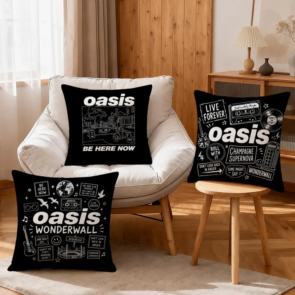 Band Oasis Cushion Cover Linen Anti-Mite Antibacterial Cushion Cover Invisible Zipper Sofa Decor