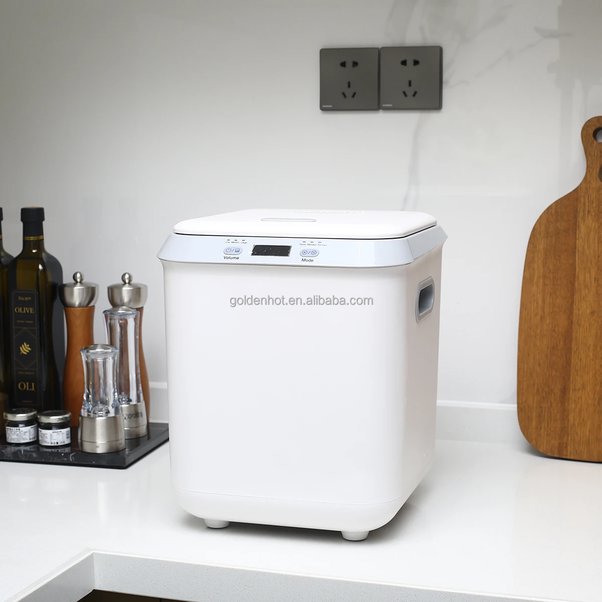 

Высококачественный новый электрический кухонный компостер 2,5 л из нержавеющей стали, простое управление, синий, экономит место, пакетированная подача, для