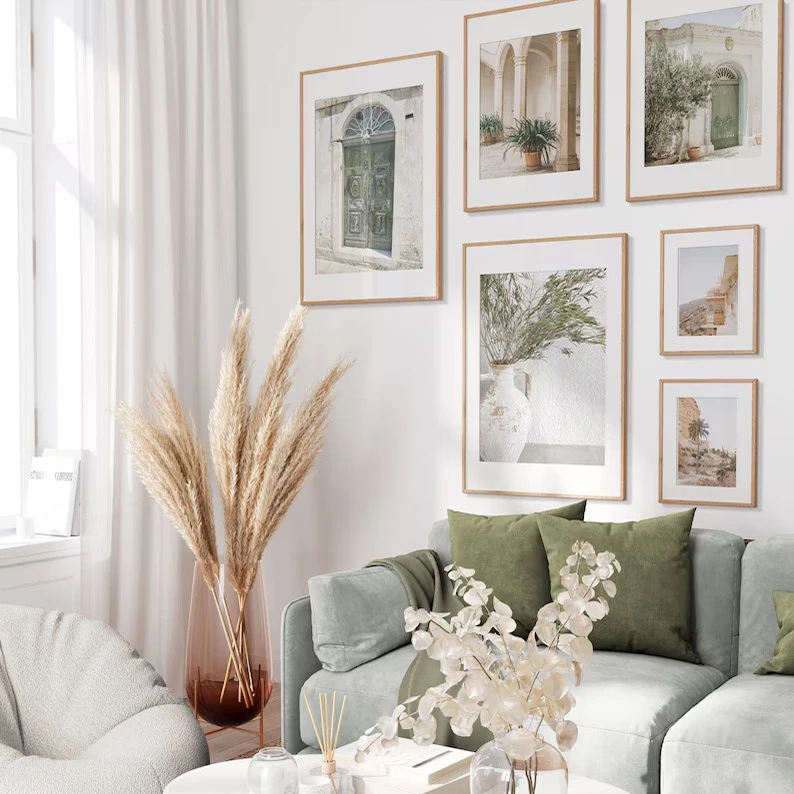 Italy Travel Architecture Seascape Olive Tree Botanical Green Indian Gallery Poster Canvas Painting Wall Art Pictures Home Decor