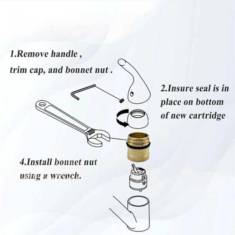 

-ABLP RP51503 Bonnet Nut For Household Brass Faucet Filter Replacement Easy Installation