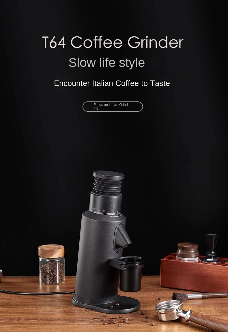 CAFOVO G64F Variable speed Coffee Bean Grinder Machine 64mm Burr Espresso Coffee Grinder Electric Quantitative Grinder