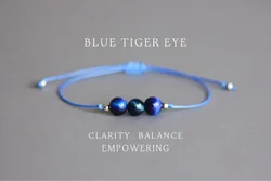 Tiger Eye Jewelry Blue Tiger Eye Crystal Gemstone Healing Bracelet