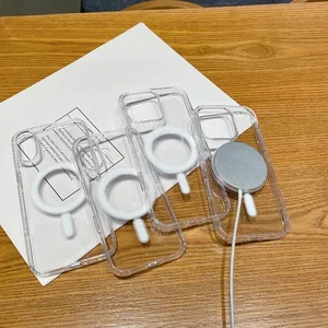 Transparent phone cover for iPhone 16 15 14 13 14 11 Pro Max Plus Magsafe 8 Main Sales IPHONE CAPA 14 PRO - №3