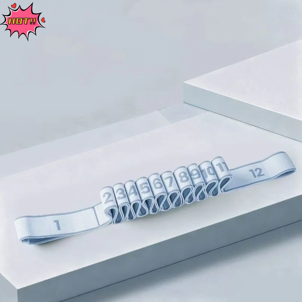 

Портативный эластичный пояс для йоги и растяжки, 10/12 секций, регулируемый эспандер, цифровой эспандер для танцев, для взрослых и детей