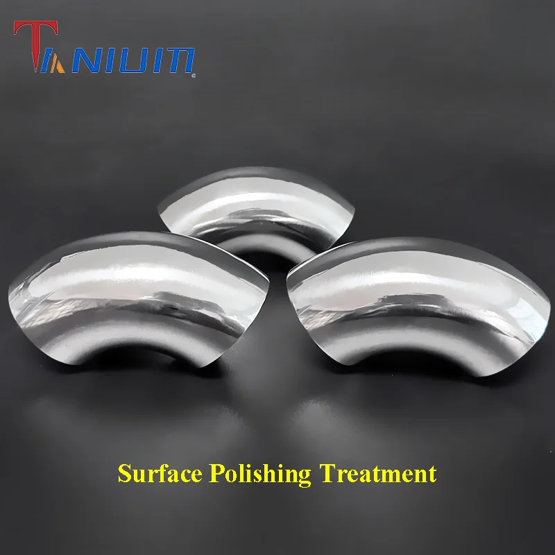 25-63.5mm Titanium Elbow 45 Degree GR1 Forged Titanium Bend 1mm Thick Tube Fitting