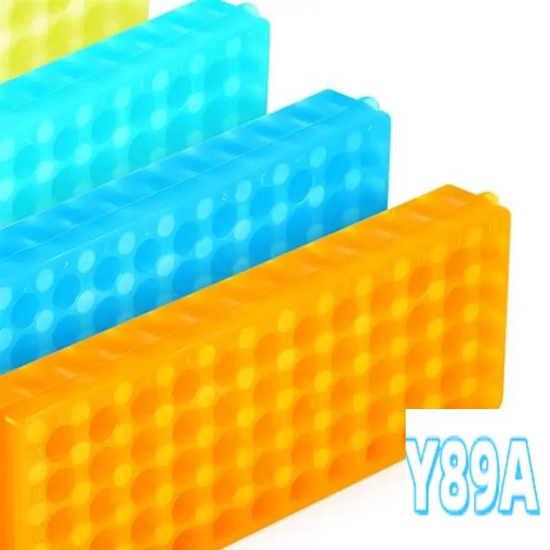 

GO-10 Pcs Microcentrifuge Tube Rack Polypropylene Test Tube Holder Double For 0.5 Ml- 2 Ml Tube, 60 Holes Each, 5 Colors
