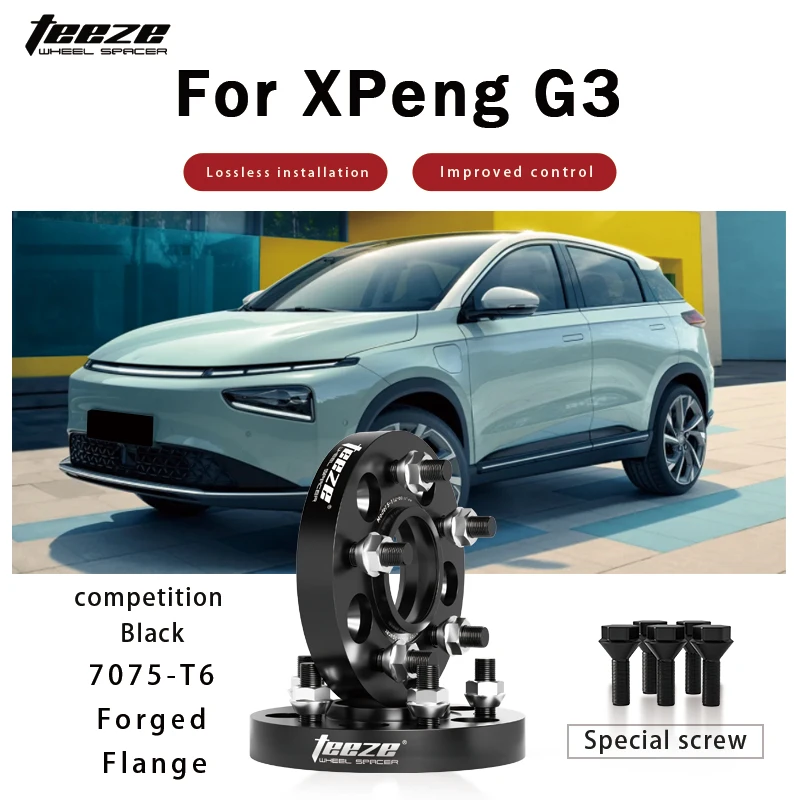 

Teeze 2/4pcs 5x114.3 60.1 M12x1.25 Hub Centric Black Forged wheel spacer For XPeng G3 Flange Plate 15/20/25/30/35mm