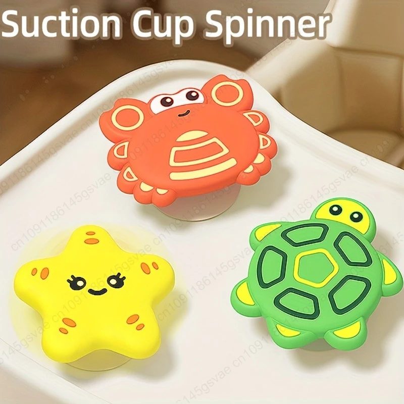 3 قطعة/المجموعة ألعاب حمام الطفل مضحك الاستحمام كوب شفط من السيليكون تدور على طول لعبة-معزي الطفل ، لعب المياه ، الدورية إصبع توبر #5