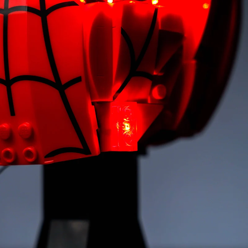 Vonado LED light 76285 set is suitable for Spider Man's Mask building blocks (including lighting accessories only)