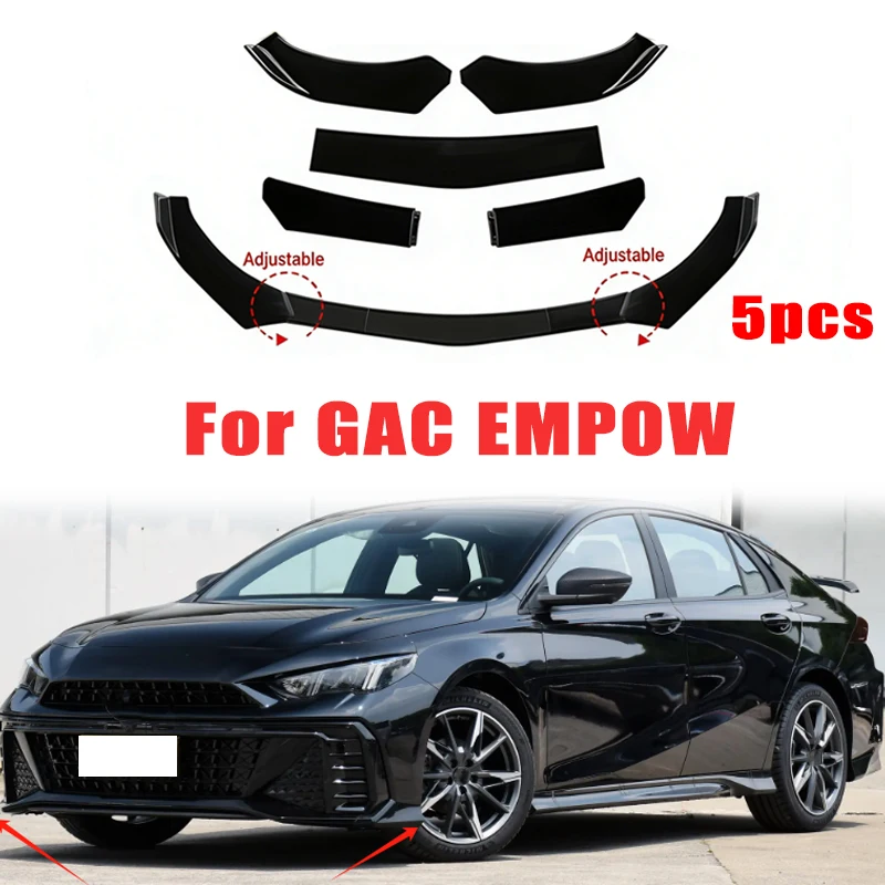 

5Pcs ABS Material Universal Car Front Bumper Separator Bumper Lip Body Kit Duck Lip Separator For GAC EMPOW Car Accessories