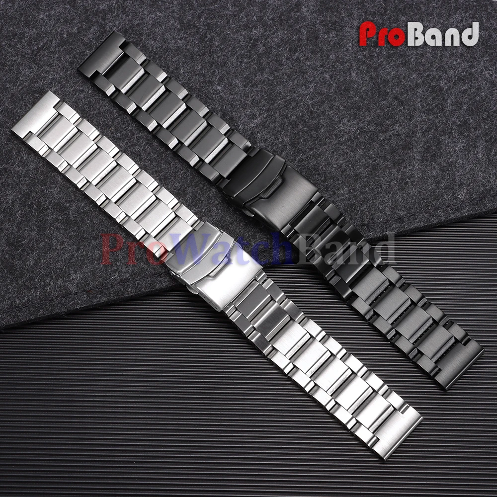 18mm 19mm 20mm 21mm 22mm 23mm 24mm 25mm Stainless Steel Watch Band Straps Folding Buckle Bracelets Universal Men Sport Wristbelt