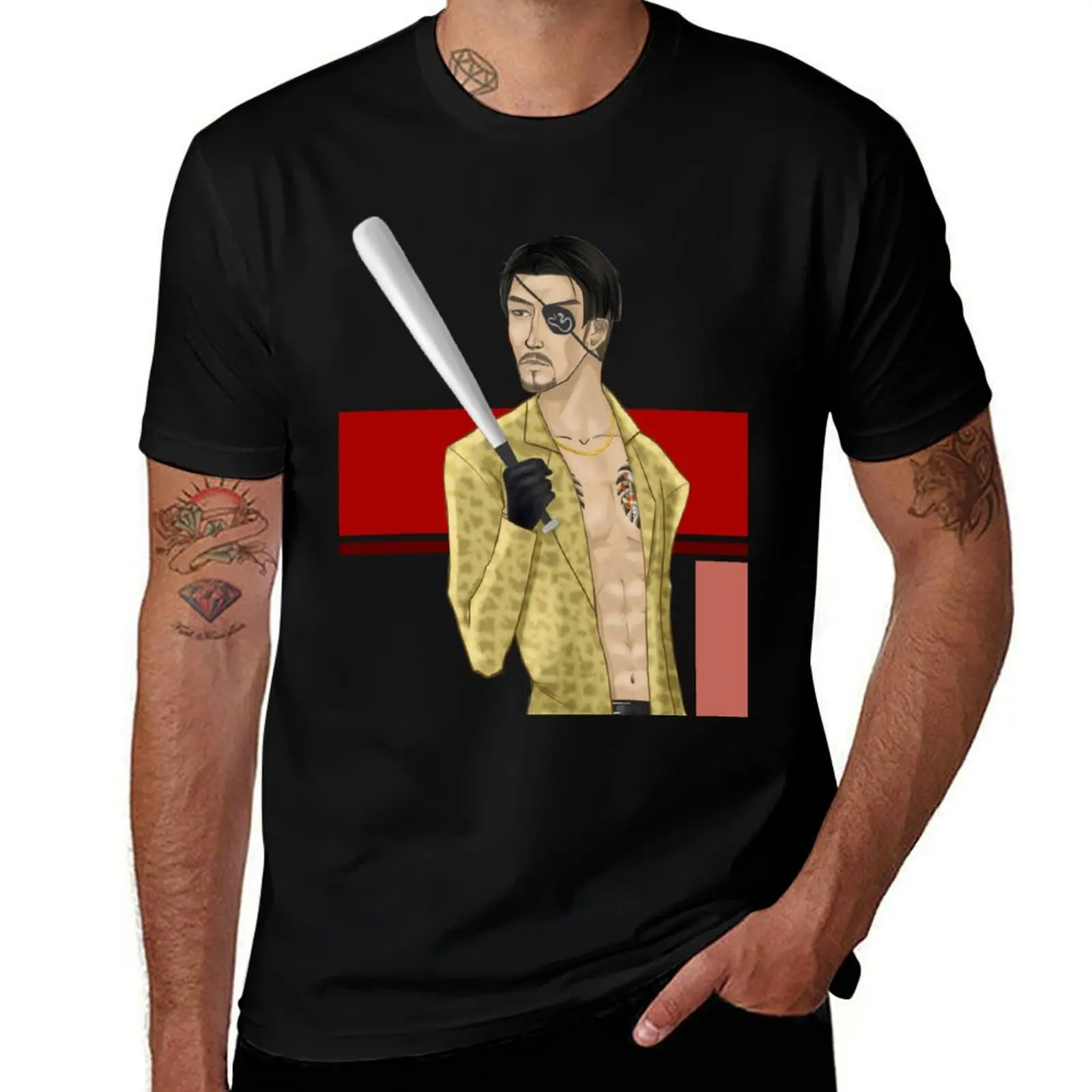 

Majima Goro T-Shirt korean fashion vintage graphic t shirts rapper graphic tees oversized t shirt men