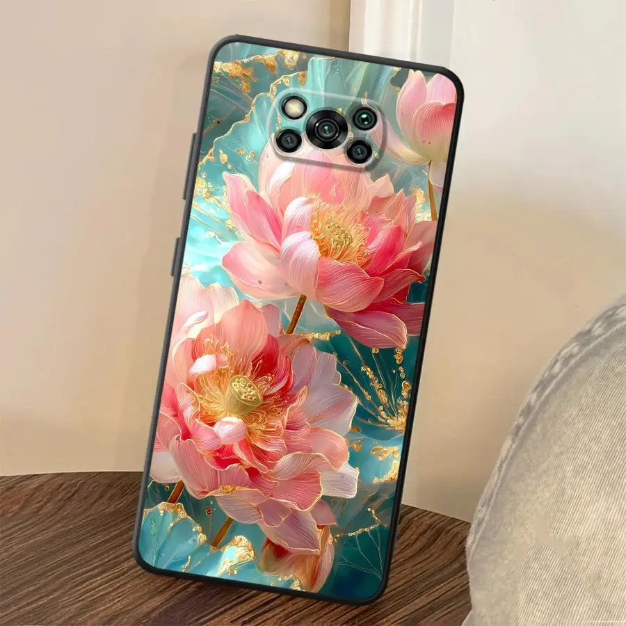 Beautiful Lotus Flowers Case for Xiaomi Poco F8 F3 C50 C61 C75 X3 X4 X5 X7 Pro F1 M3 M4 M7 M5 Funda Phone Cover C71 view 6