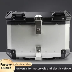 Motorcycle Aluminum Top Case Moto Tail Box 100L/80L/65L/55L/45L/36L Rear Motorcycle Trunk Waterproof Luggage Storage Top Box