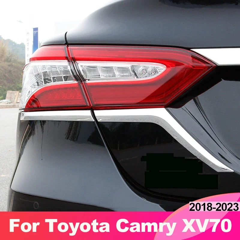 For Toyota Camry 70 XV70 2018 2019 2020 2021 2022 2023 Hybrid Car Rear Tail Light Frame Taillight EyebrowTrim Cover Accessories