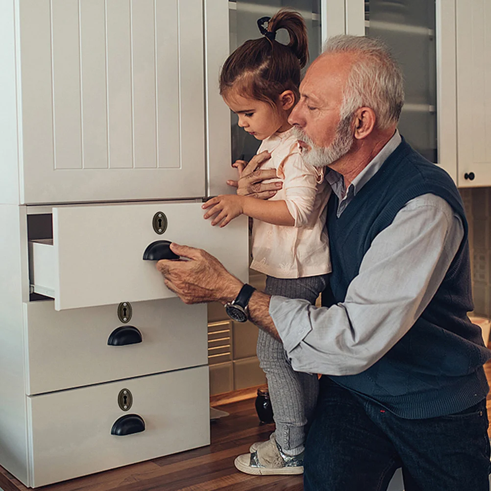 

24Pcs Oval Keyhole Cover Plate Green Dresser Furniture Decor Keyhole Covers for Vintage Drawers Cabinet Doors