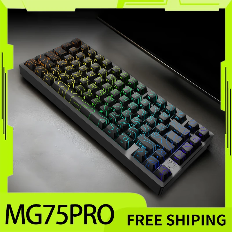 

Механическая клавиатура IROK MG75 PRO, магнитный переключатель RGB с возможностью горячей замены, алюминий RT0.005, структура быстрого демонтажа на заказ для ПК в подарок