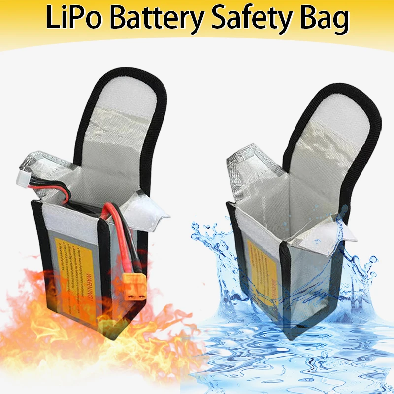 125*64*50MM High Quality Waterproof Explosion-proof RC LiPo Battery Safety Bag Model Aircraft Lithium Battery Protection Bag