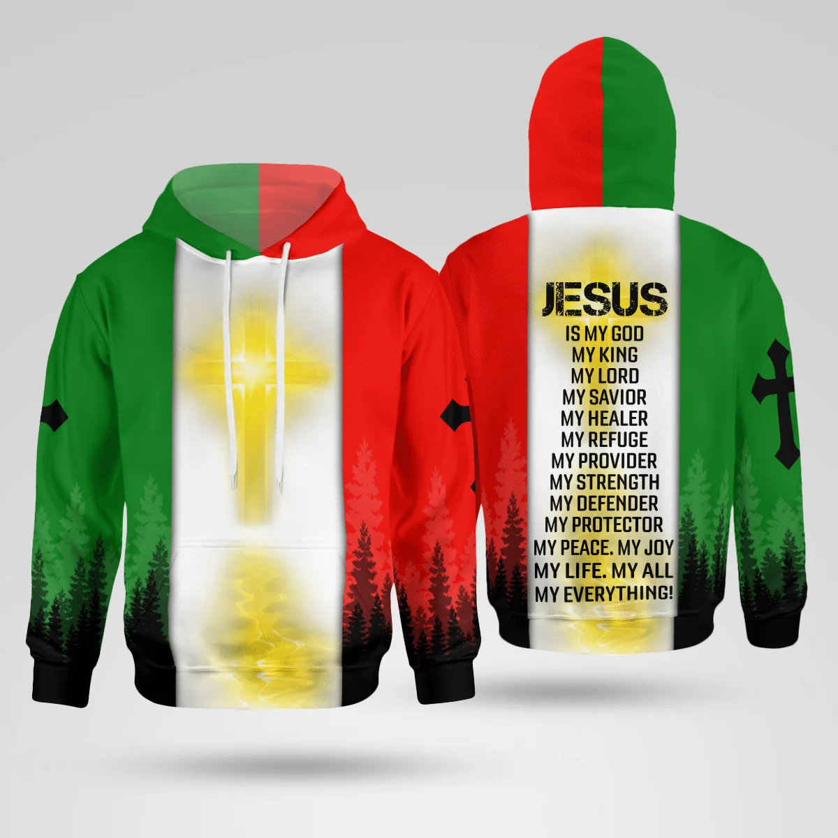 Men\'s Hoodie Knight Templar God 3D Print Jesus Cross Spring and Autumn Casual Pullover Long Sleeve for Men High-quality Colorful