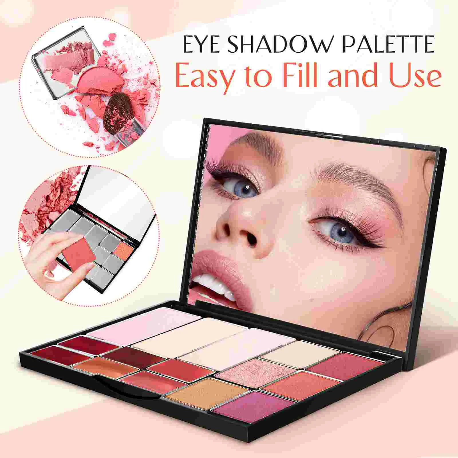 Bálsamo labial magnético sombra de ojos bandeja vacía paleta de maquillaje Placa de sombra de ojos Mini estuche magnético contenedor paleta de viaje