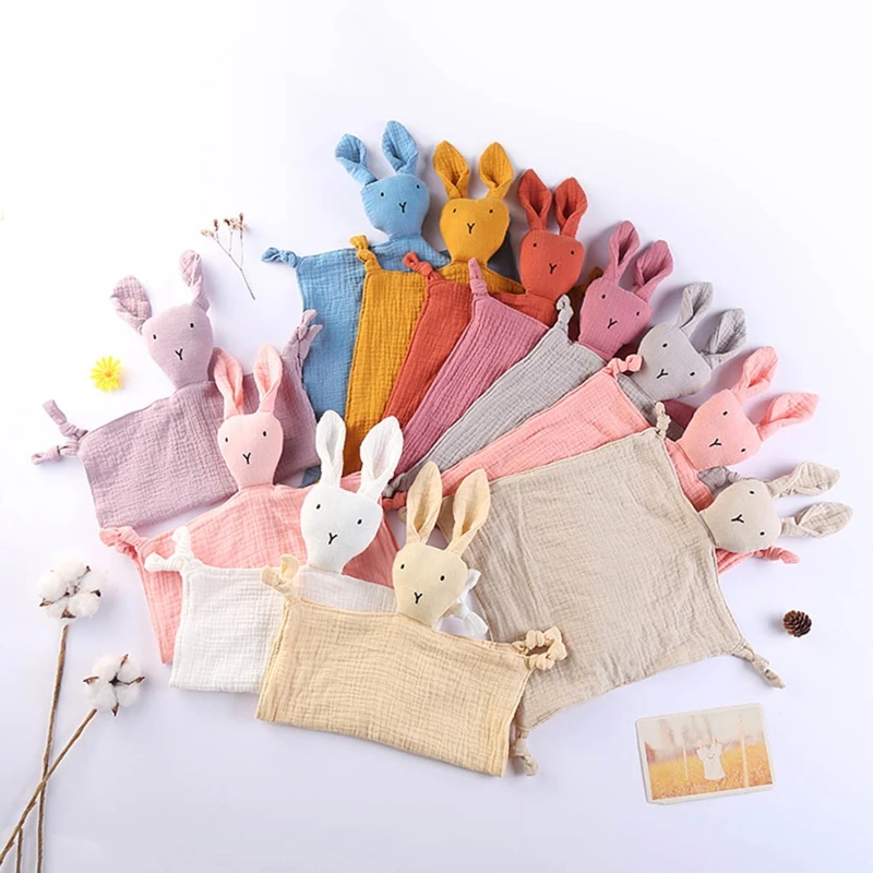 

Baby Soother Appease Towel Bib Soft Animal Rabbit Doll Teether Infants Comfort Sleeping Nursing Cuddling Blanket Toys