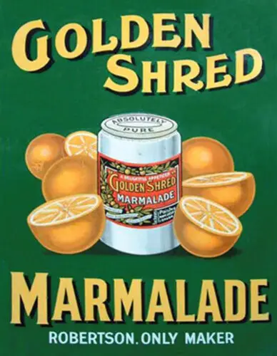 1p,Golden Shred Marmalade inspired Vintage Retro Advertising Kitchen Metal SIGN