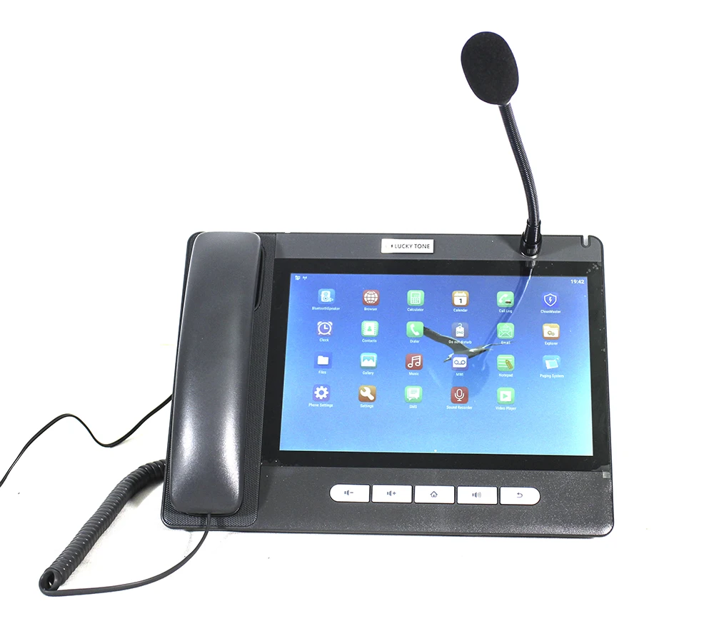 Network Public Address Call Station Desktop Video Audio Phone with 10.1 Inch Touch Screen