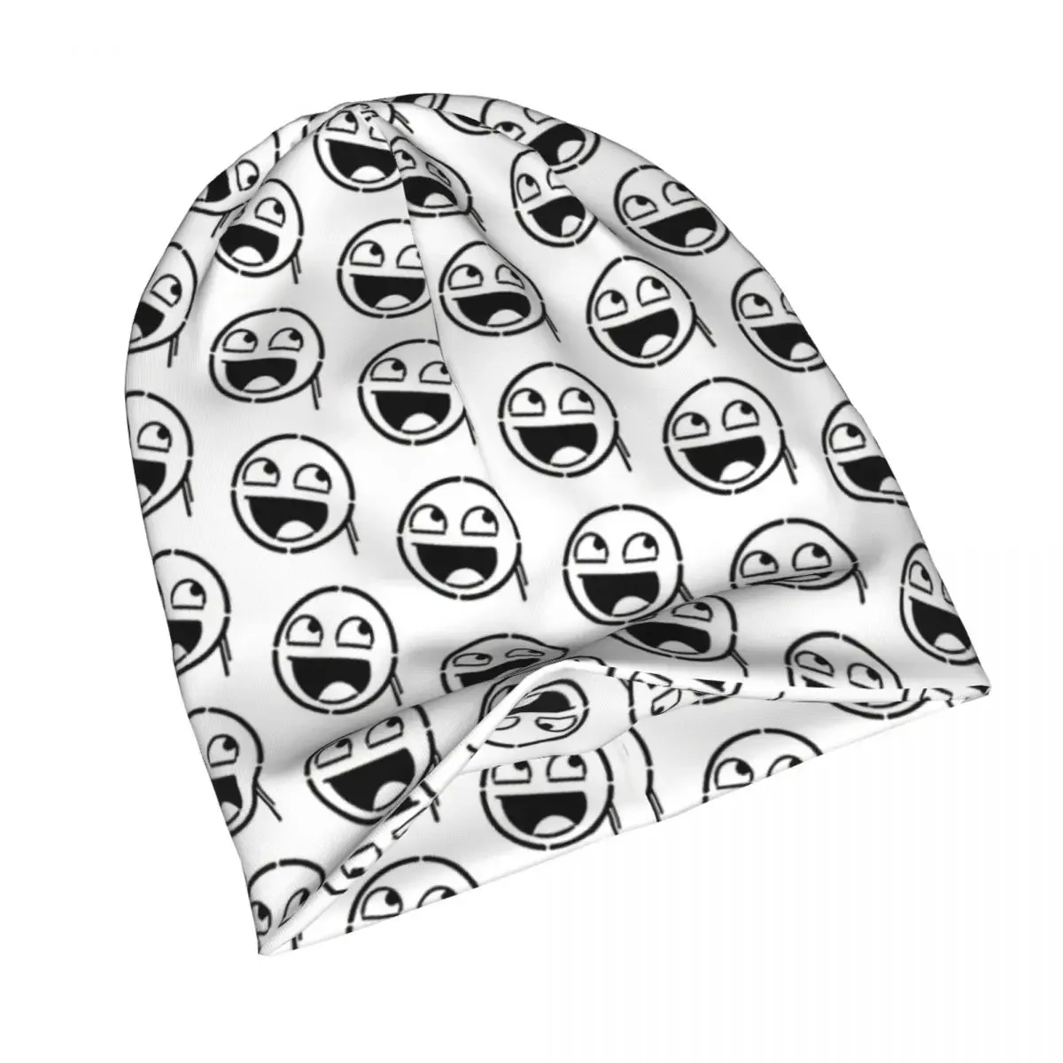 Awesome Smiley Stencil Bonnet Homme Autumn Spring Thin Skullies Beanies Pepe The Frog Caps For Men Women Novelty Hats