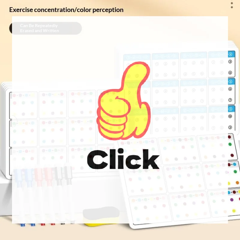 1 set kindercadeau Visuele tracking Focus en aandacht Trainingskaart Kleur- en nummerherkenning Ideale geheugenverbetering