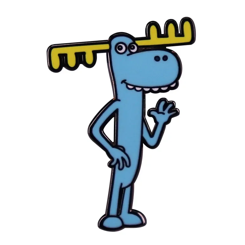 بروش على شكل حيوان متكتل للأطفال ، شارة أيل لطيفة ، شجرة سعيدة ، هدية للأصدقاء #1