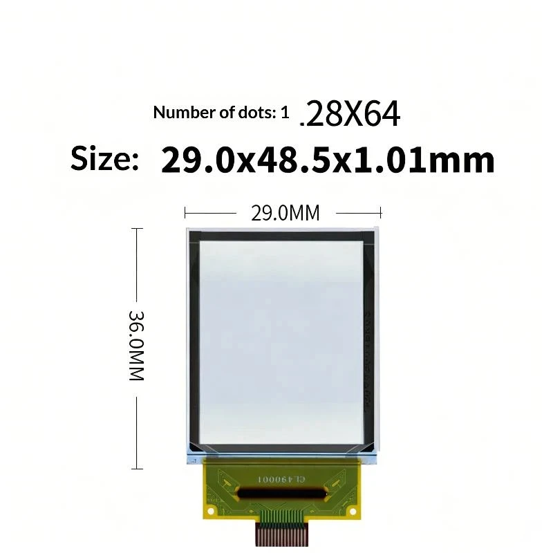 For DIY Wearable Projects OLED Display Transparent One Point Five Inch PMOLED 128x64 65K Colors SPI