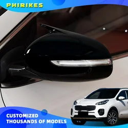 Car Left/Right Side Rearview Mirror Cover Cap For Kia Sportage KX5 2016 2017 2018 Rear View Mirror Shell Housing